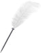 Rgontar Feather Pen - Black Ink Ballpoint Wedding Signing Pen for Bridal Calligraphy (White)