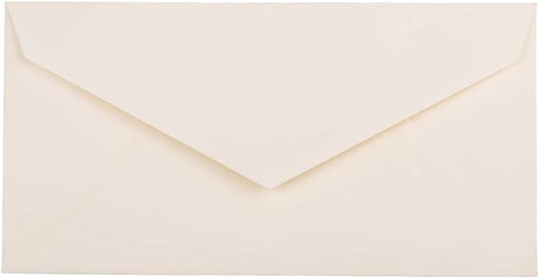 JAM PAPER Monarch Strathmore Invitation Envelopes, 3 7/8 x 7 1/2 - Natural White Wove, 50/Pack
