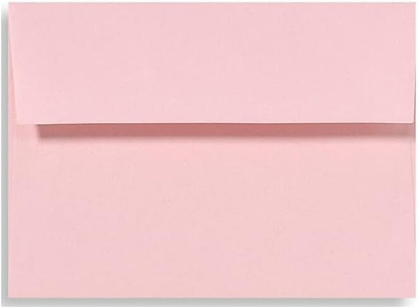 LUXPaper A2 Invitation Envelopes | Candy Pink | 4 3/8" x 5 3/4" | 80lb. Text | Peel & Press | 50 Qty