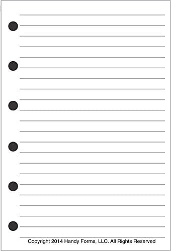 Pocket Size Notes Pages Planner Insert, Sized for Pocket Notebook (3.25" x 4.75")