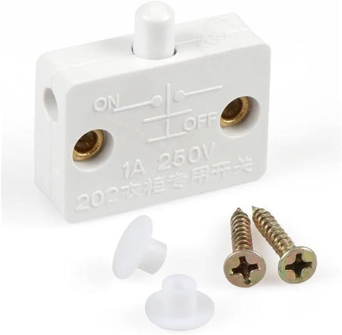 PPOZYLPC Self-resetting Closet Control(2A250V Wardrobe Light Switch Automatic Lighting for Bedside Table Wine Cabinet
