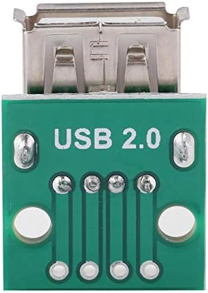 Walfront 10Pcs USB Type A Female Board, 2.54mm Pitch Connector, 4 Pins DIP Socket Board
