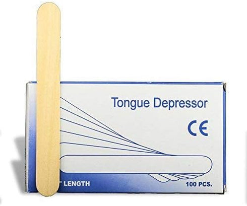 P&P MEDICAL SURGICAL Tongue Depressors, Non Sterile, 6 inch High Grade Natural Birch, 100