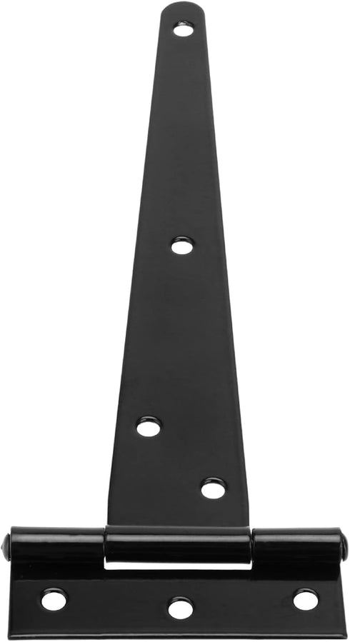 12 Pack 6 Inch 72 SEUNMUK T Strap Door Hinges, Barn Door Hinges with Mounting Screws, Black Barn Gate Hinges for Fence