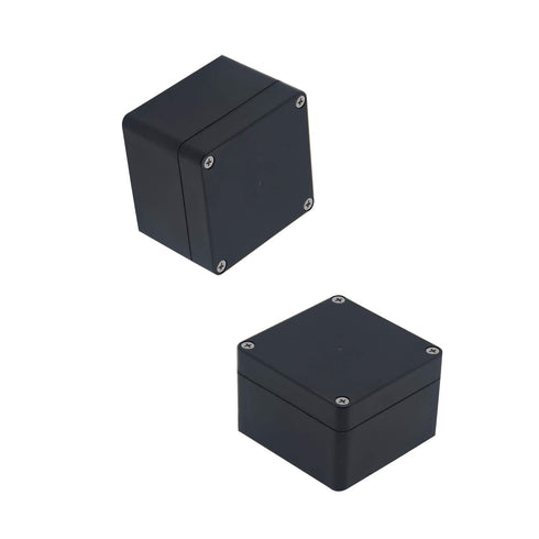 Black Junction Box ABS Enclosure Box Conduit Juction Box Waterproof Project Box Dustproof Electrical Box Case (3.19"x3.27"x2.2" 2PCS)