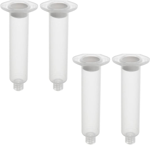 Utoolmart Air Distribution Tube, 10cc Adhesive Syringes Tube Sleeve, Plastic Syringe Dispensing with Piston, 4 Pcs