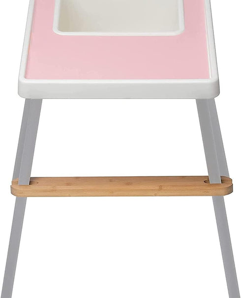 WEITING 4 High Chair Footrest, Non-Slip Adjustable Natural Bamboo Wooden Foot Rest for Baby High Chair Footrest