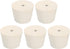 MECCANIXITY Rubber Tapered Plug 32mm to 42mm White with 8mm Hole Test Tubes Bungs Stopper for Lab Home, 5 Pieces