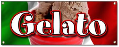 72" Gelato Banner Sign Concession ice Cream Italian