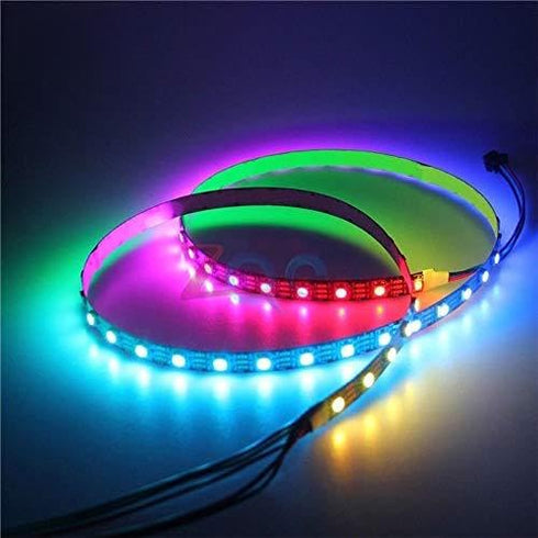 Reland Sung DC5V 1m WS2812B RGB Individually addressable Smart LED Pixel Strip,Black/White PCB 60