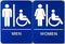 Retail Genius ADA Mens and Womens Restroom Braille Signs 9 in x 6 in with Braille Lettering, Durable Plastic,