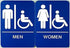Retail Genius ADA Mens and Womens Restroom Braille Signs 9 in x 6 in with Braille Lettering, Durable Plastic,