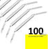 OLYMPX 100 Pcs Premium Metal Prong Paper Fastener Bases, 2” Capacity, 2.75 Inch Base for Paper File Clip