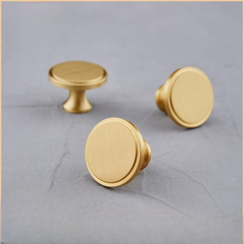 SANCHAKOU 6 Pack Dresser Drawer Pulls Bedside Table Wardrobe Brass Handle Furniture Cabinet Drawer Handle Single Hole