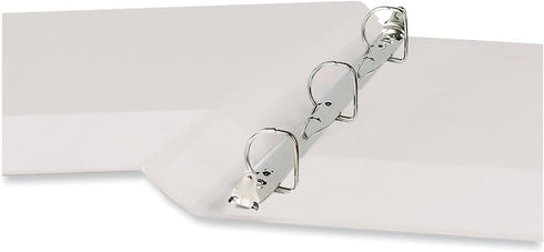 Universal Deluxe Round Ring View Binder, 1/2-Inch Capacity, 8.5 x 11, White