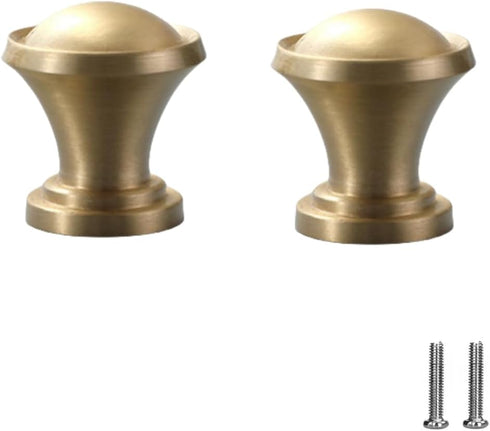 SANCHAKOU Furniture Knobs 2Pcs Wardrobe Door Round Single Hole Gold Bedside Table Full