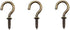 Small Bronze Ceiling Hooks, 5/8'' Screw-in Lights & Jewelry Hooks, 40 Pack