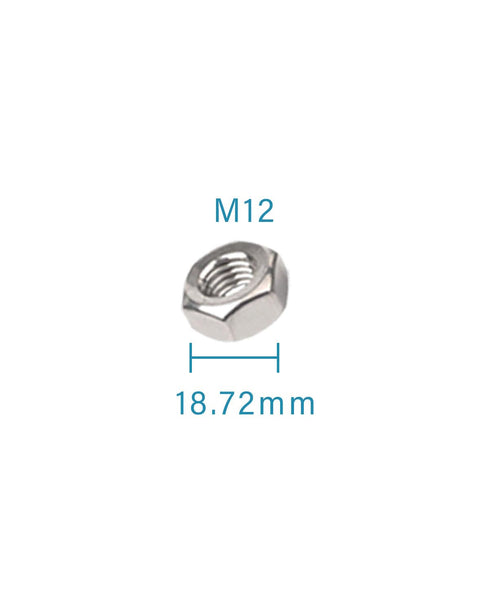 M12 Hex Nuts - IMScrews 304 Stainless Steel Hex Nuts, Durable Rust-Resistant Fasteners, Pack of 10