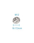 M12 Hex Nuts - IMScrews 304 Stainless Steel Hex Nuts, Durable Rust-Resistant Fasteners, Pack of 10