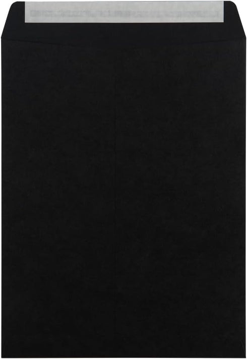 LUXPaper 10 x 13 Open End Envelopes | Peel & Press | Midnight Black | 80lb. Text | Qty 50
