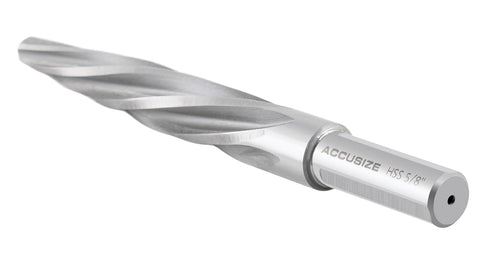 Accusize Industrial Tools H.S.S. Spiral Flute Aligning Reamer, 5/8'' Cutting Diameter, 1/2'' Shank