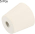 MECCANIXITY Rubber Tapered Plug 25mm to 33mm with Hole, White Test Tubes Bungs Stopper, 5 Pieces