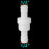 Feelers 1/2" One Way Inline Check Valve Non-Return One-Way Air Water Gas Check Valve Ozone Resistance PVDF, Pack of 4