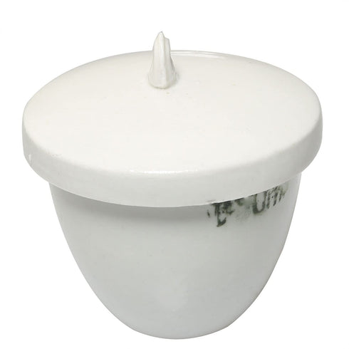2pcs Laboratory Porcelain Crucible with Lid, Lab Equipment Porcelain Crucible, 30mL Capacity