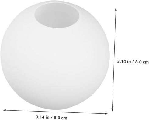 8-inch Bulb Frosted Glass Globe Lamp Shade, Milky White round Ball Cover for Ceiling Fan Light, Wall Sconce Shade