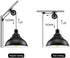 Tsnamay 2Sets Set Black Wall Ceiling Mount Rustic Pulleys for Hanging Lamp,Pulley Wheels for Plug In Pendant Light