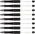 Beadthoven 20pcs Beadable Plastic Pen, Black Ink Ballpoint Pen Shaft for DIY Decorations, Office School Supplies (Black)