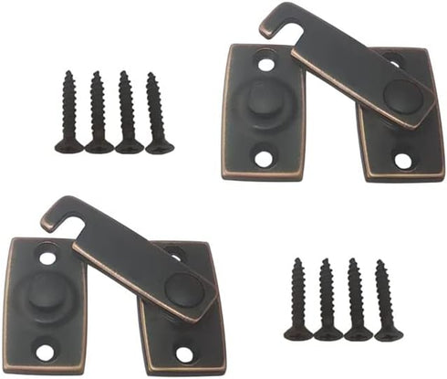 QCAA Solid Brass Shutter Bar/Door Latch, 7/8" x 2-3/32", Classic Bronze, 2