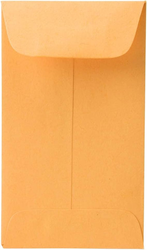 JAM PAPER #3 Coin Envelope - 2 1/2 x 4 1/4 - Brown Kraft Manila - 100/pack