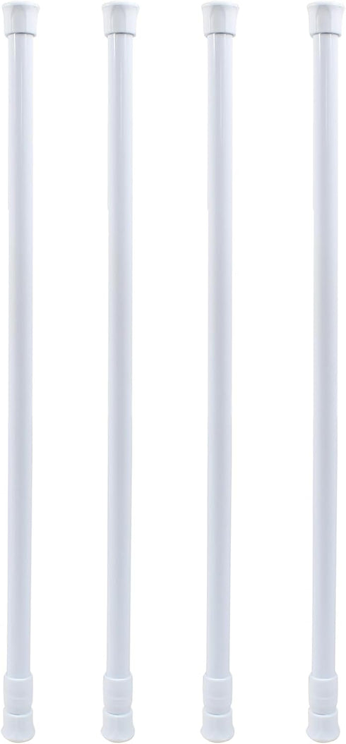 Waziaqoc 4 Pack 17-27.6 Inch Window Security Bar, Extendable Tension Rods for Bathroom Cupboards, Enhanced Safety