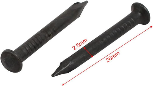 uxcell Hardware Nails 1-inch Length Carbon Steel Point Tip Wall Cement Nails (Black, 200pcs)