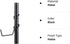 Sunway Tools Shelf Pole Hooks 5-Pack, Utility Hanger Black for Garage Shelving Storage Organization