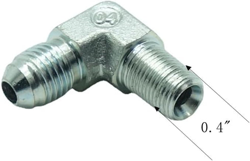 1 Piece 1/4" Male JIC (7/16"-20Tpi) x 1/8" Male NPT Hydraulic Fitting 37° Flare to 90° Elbow Pipe Adapter by CDQBWKJGFJ