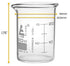 EISCO 12PK Beakers, 20ml Low Form with Spout, Dual Scale, White Graduations, Borosilicate 3.3 Glass