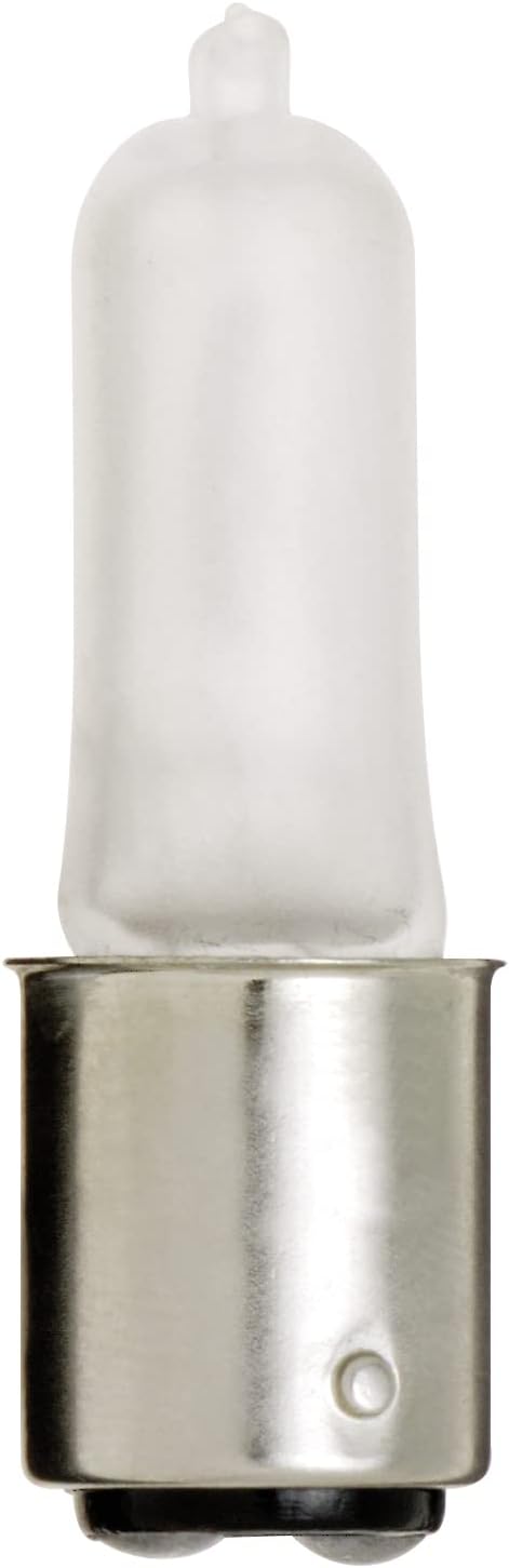 Satco S1982 120V 50-Watt T4 DC Bayonet Base Light Halogen Bulb, Frosted