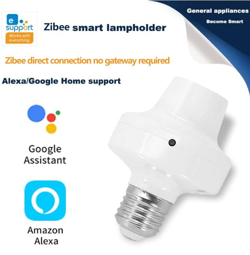 Orielis ControlE26/E27 Bulb Light Socket Adapter, Zigbee Protocol Remote Adapter, APP Remote Control, Smart Lamp Socket