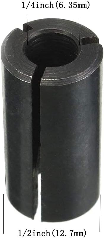 Router Collet Set Pack of 2, 1/2'' To 1/4'' Dia Chuck Driver Adapter Converter for Woodworking Engraving Tool