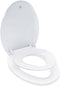 WAAYAA Elongated Toilet Seat with Toddler Seat Built In Soft Close, Slow Close