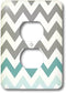3dRose lsp_179811_6 Grey Chevron with Mint Turquoise Zig Zag Pattern Outlet Cover