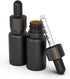 10ml 1/3 oz Container(Pack 12) Black Coated Glass Bottle with Glass Eye Dropper, Capacity,UV Safe Bottles for Essential