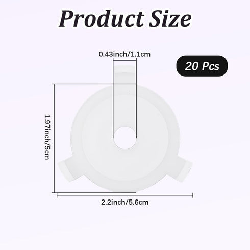 20 E27 11MM(3/7") CREATCABIN Pcs to Lamp Shade Adapter Ring Plastic Lampshade Reducing Rings Converter Washer White
