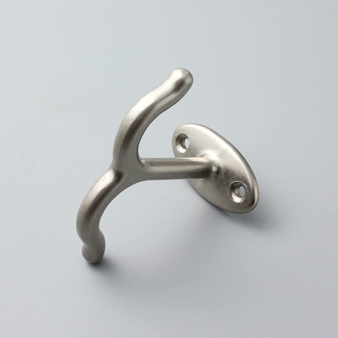 Zinc Alloy Double Prong Ceiling Hook, 6 pcs Under The Table Coat Hook for Closet, Bathroom, Kitchen, Garage