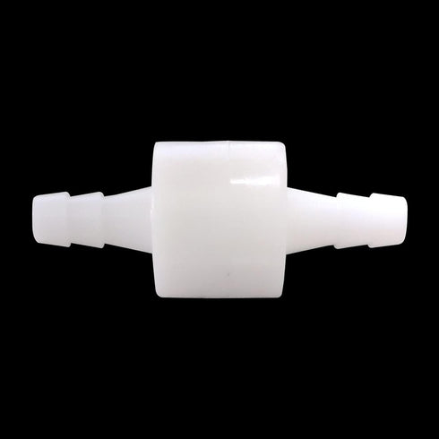2PCS 1/4" Check Valve Hose Barb, One Way Inline Non Return for Fuel Oil Water Gas Air Pump with 4PCS Clamps
