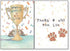 Set 3 Dog Speak Pet Sitter Thank You Card "Worlds Greatest," "Favorite," & "Thank You" Cards with Envelopes