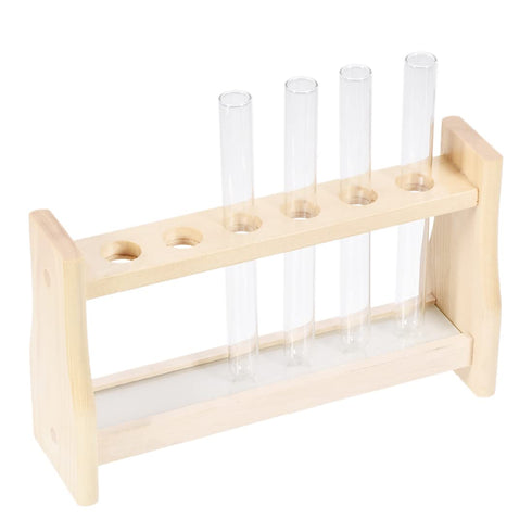 uxcell Wooden Test Tube Holder Rack, 6 Wells for 10ml Centrifuge Tubes