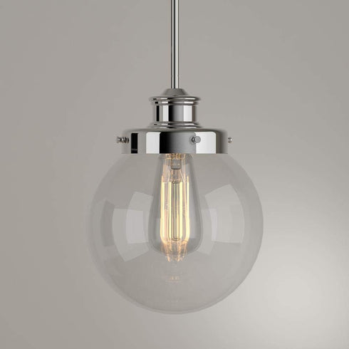 1-Light Progress Lighting Penn Collection Polished Nickel Mini-Pendant